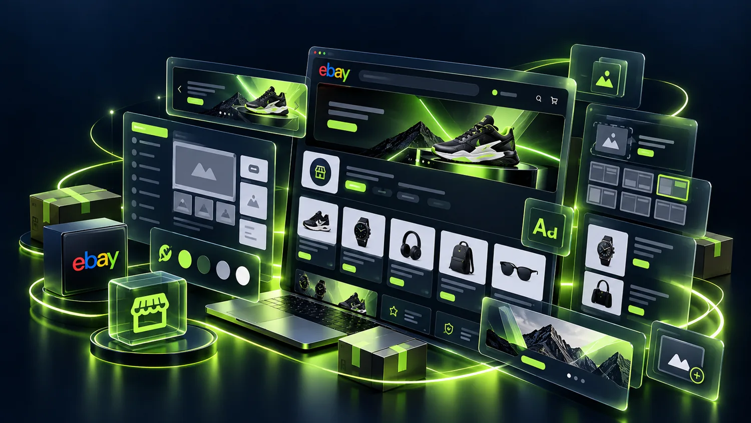 RS WebLabs ebay store design ecommerce service illustration