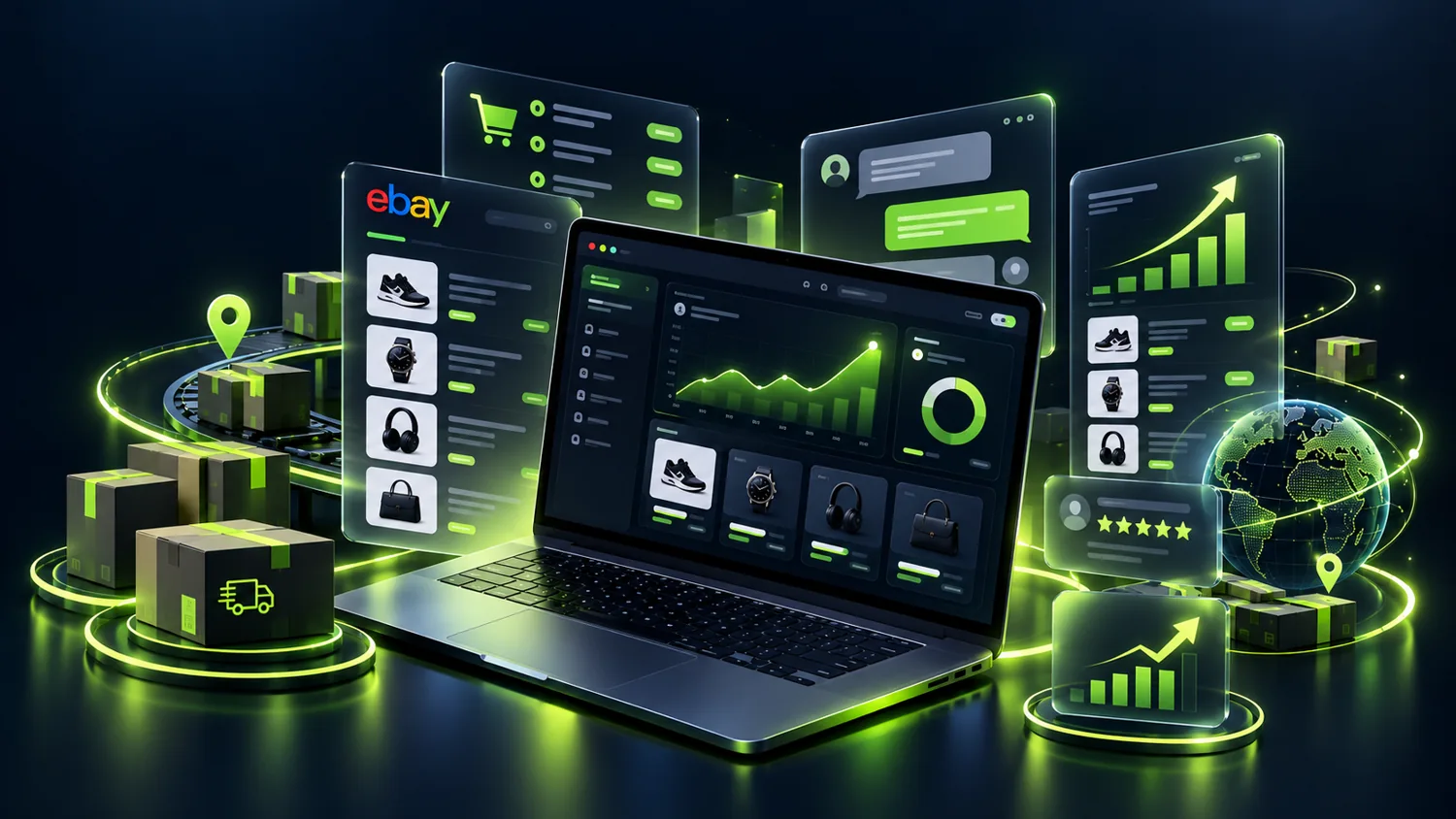 RS WebLabs ebay store management ecommerce service illustration