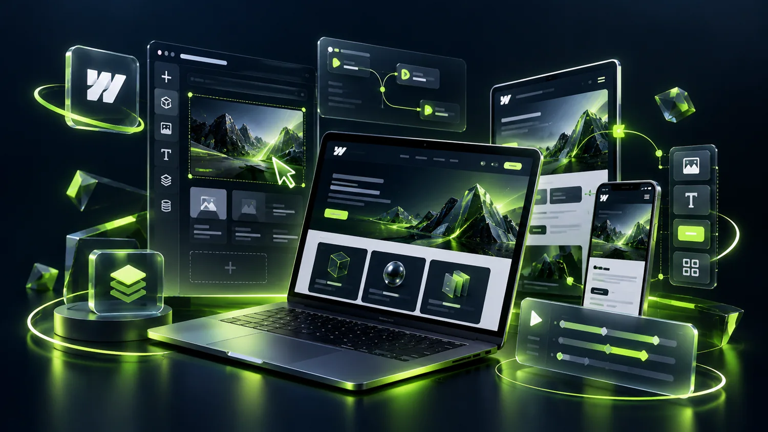 RS WebLabs webflow ecommerce service illustration