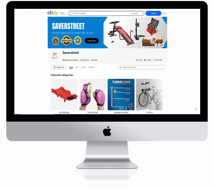 eBay listing template background design by RS WebLabs